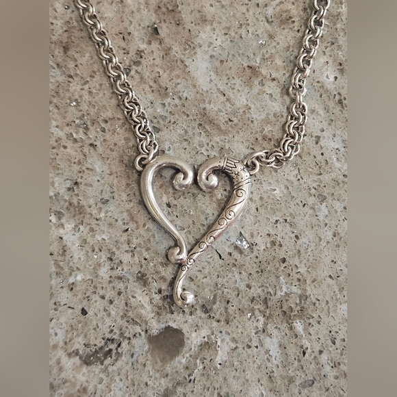 Brighton Adore Me Etched Open Heart Pendant Necklace - Picture 5 of 5